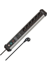 Brennenstuhl 1391010600 napájecí prodlužovačka 3 m 6 AC zásuvky / AC zásuvek Vnitřní Černá, Stříbrná Obrázok pre Brennenstuhl 1391010600 napájecí prodlužovačka 3 m 6 AC zásuvky / AC zásuvek Vnitřní Černá, Stříbrná