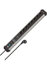 Brennenstuhl 1391010800 napájecí prodlužovačka 3 m 8 AC zásuvky / AC zásuvek Vnitřní Černá, Stříbrná Obrázok pre Brennenstuhl 1391010800 napájecí prodlužovačka 3 m 8 AC zásuvky / AC zásuvek Vnitřní Černá, Stříbrná