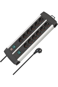 Brennenstuhl 1391000912 napájecí prodlužovačka 3 m 12 AC zásuvky / AC zásuvek Vnitřní Černá, Bílá Obrázok pre Brennenstuhl 1391000912 napájecí prodlužovačka 3 m 12 AC zásuvky / AC zásuvek Vnitřní Černá, Bílá