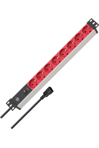 Brennenstuhl 1390007118 napájecí prodlužovačka 2 m 8 AC zásuvky / AC zásuvek Vnitřní Černá, Červená Obrázok pre Brennenstuhl 1390007118 napájecí prodlužovačka 2 m 8 AC zásuvky / AC zásuvek Vnitřní Černá, Červená