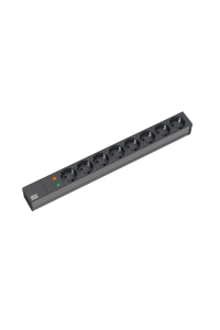 Bachmann 19'' 2m 8x Schuko H05VV-F 3G 1.50mm² napájecí prodlužovačka 8 AC zásuvky / AC zásuvek Černá Obrázok pre Bachmann 19'' 2m 8x Schuko H05VV-F 3G 1.50mm² napájecí prodlužovačka 8 AC zásuvky / AC zásuvek Černá