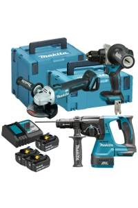 MAKITA ZESTAW COMBO 18V DLX3202TJ (DHP492, DGA506, DHR243) 3x5,0Ah 2xMP Obrázok pre MAKITA ZESTAW COMBO 18V DLX3202TJ (DHP492, DGA506, DHR243) 3x5,0Ah 2xMP