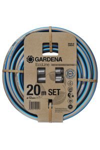 Obrázok pre Gardena 18931-20 zahradní hadice 20 m Nad zemí Plast, Termoplastický elastomer (TPE) Černá, Modrá, Šedá