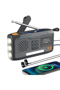 Obrázok pre Extralink RADIO AWARYJNE BLUETOOTH SOLARNE Z KORBKA DYNAMO POWERBANK 4000MAH Z LATARKA SOS BT-4000 Cestovní Analogový a digitální Černá, Oranžová