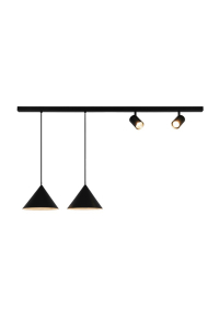Obrázok pre PENDANT LIGHT TRIANGLE 2XE27+2XGU10 BL