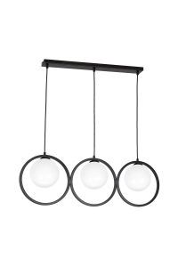 Obrázok pre PENDANT LIGHT KONYA 3XE14 BLACK/WHITE