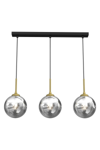 Obrázok pre PENDANT LIGHT BURSA 3XE14 LINE BL/GOLD