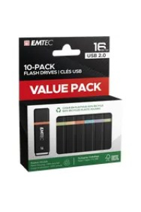 Obrázok pre Emtec K100 USB paměť 16 GB USB Typ-A 2.0 Černá, Vícebarevný