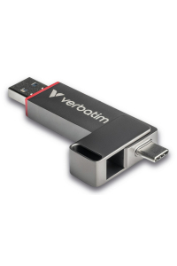 Verbatim Dual QuickStick USB paměť 512 GB USB Type-A / USB Type-C 3.2 Gen 1 (3.1 Gen 1) Šedá Obrázok pre Verbatim Dual QuickStick USB paměť 512 GB USB Type-A / USB Type-C 3.2 Gen 1 (3.1 Gen 1) Šedá