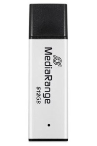 MediaRange MR1904 USB paměť 512 GB USB Typ-A 3.2 Gen 1 (3.1 Gen 1) Černá, Stříbrná Obrázok pre MediaRange MR1904 USB paměť 512 GB USB Typ-A 3.2 Gen 1 (3.1 Gen 1) Černá, Stříbrná