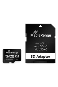 MediaRange MR947 paměťová karta 512 GB MicroSDXC UHS-I Třída 10 Obrázok pre MediaRange MR947 paměťová karta 512 GB MicroSDXC UHS-I Třída 10