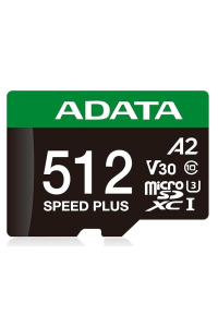 ADATA Speed Plus 512 GB MicroSDXC Třída 10 Obrázok pre ADATA Speed Plus 512 GB MicroSDXC Třída 10
