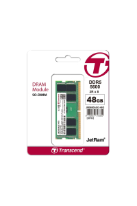 Transcend JetRam JM5600ASE-48G paměťový modul 48 GB DDR5 262-pin SO-DIMM Obrázok pre Transcend JetRam JM5600ASE-48G paměťový modul 48 GB DDR5 262-pin SO-DIMM