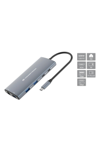 Conceptronic DONN06G Kabel USB 3.2 Gen 1 (3.1 Gen 1) Type-C Šedá Obrázok pre Conceptronic DONN06G Kabel USB 3.2 Gen 1 (3.1 Gen 1) Type-C Šedá