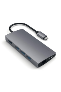 Satechi Multi-Port Adapter V2 Dock st. USB 3.2 Gen 1 (3.1 Gen 1) Type-C Šedá Obrázok pre Satechi Multi-Port Adapter V2 Dock st. USB 3.2 Gen 1 (3.1 Gen 1) Type-C Šedá
