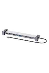 Manhattan 190398 dokovací stanice/replikátor portů Kabel USB 3.2 Gen 1 (3.1 Gen 1) Type-C Šedá Obrázok pre Manhattan 190398 dokovací stanice/replikátor portů Kabel USB 3.2 Gen 1 (3.1 Gen 1) Type-C Šedá