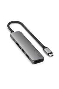 Satechi ST-P6SM rozbočovač rozhraní USB typu C 10000 Mbit/s Šedá Obrázok pre Satechi ST-P6SM rozbočovač rozhraní USB typu C 10000 Mbit/s Šedá