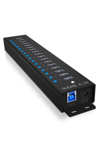 ICY BOX IB-HUB1717-U3 USB 3.2 Gen 1 (3.1 Gen 1) Type-A 5000 Mbit/s Černá Obrázok pre ICY BOX IB-HUB1717-U3 USB 3.2 Gen 1 (3.1 Gen 1) Type-A 5000 Mbit/s Černá