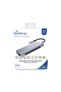 MediaRange MRCS510 dokovací stanice/replikátor portů USB 3.2 Gen 1 (3.1 Gen 1) Type-C Stříbrná Obrázok pre MediaRange MRCS510 dokovací stanice/replikátor portů USB 3.2 Gen 1 (3.1 Gen 1) Type-C Stříbrná