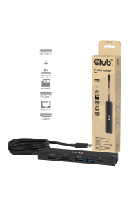 CLUB3D CSV-2555 dokovací stanice/replikátor portů Kabel Černá Obrázok pre CLUB3D CSV-2555 dokovací stanice/replikátor portů Kabel Černá