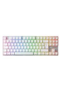 CHERRY MX 8.2 Pro TMR Wireless klávesnice Hraní USB + RF Wireless + Bluetooth QWERTZ Německý Stříbrná, Bílá Obrázok pre CHERRY MX 8.2 Pro TMR Wireless klávesnice Hraní USB + RF Wireless + Bluetooth QWERTZ Německý Stříbrná, Bílá