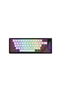 HATOR Skyfall Pro Wireless 65 klávesnice Hraní USB + RF Wireless + Bluetooth QWERTY Americká angličtina Černá, Šedá Obrázok pre HATOR Skyfall Pro Wireless 65 klávesnice Hraní USB + RF Wireless + Bluetooth QWERTY Americká angličtina Černá, Šedá