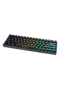 Deltaco Gaming GAM-100-DE klávesnice Hraní USB + RF Wireless + Bluetooth QWERTZ Německý Černá Obrázok pre Deltaco Gaming GAM-100-DE klávesnice Hraní USB + RF Wireless + Bluetooth QWERTZ Německý Černá