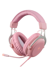 Obrázok pre Deltaco Gaming GAM-030-P sluchátka / náhlavní souprava Sluchátka s mikrofonem Kabel Přes hlavu Hraní USB Typ-A Růžová
