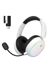 HATOR Phoenix 2 Wireless Sluchátka s mikrofonem Kabelový a bezdrátový Přes hlavu Hraní USB Type-C / USB Type-A Bluetooth Bílá Obrázok pre HATOR Phoenix 2 Wireless Sluchátka s mikrofonem Kabelový a bezdrátový Přes hlavu Hraní USB Type-C / USB Type-A Bluetooth Bílá