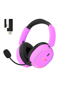 HATOR Phoenix 2 Wireless Sluchátka s mikrofonem Kabelový a bezdrátový Přes hlavu Hraní USB Type-C / USB Type-A Bluetooth Fialová Obrázok pre HATOR Phoenix 2 Wireless Sluchátka s mikrofonem Kabelový a bezdrátový Přes hlavu Hraní USB Type-C / USB Type-A Bluetooth Fialová