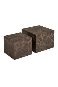 Obrázok pre COFFEE TABLE BROWN SET 40X40X36 50X50X40
