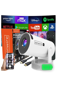 Mini Projektor Android Wifi Rzutnik Full HD Bluetooth z Baterią Zenwire K400 Obrázok pre Mini Projektor Android Wifi Rzutnik Full HD Bluetooth z Baterią Zenwire K400