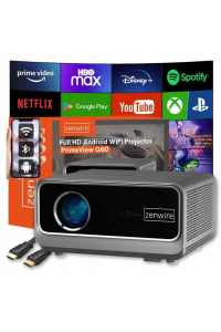 Obrázok pre Rzutnik Android Google TV FULL HD 4K 39000lm WiFi Przenośny SMART Zenwire G60