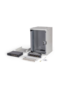 Digitus DN-49102-SET rack 9U Nástěnný regál Šedá Obrázok pre Digitus DN-49102-SET rack 9U Nástěnný regál Šedá