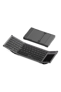 Inateck KB06101_STEEL GRAY klávesnice Domácí RF bezdrátové + Bluetooth QWERTZ Anglický Černá Obrázok pre Inateck KB06101_STEEL GRAY klávesnice Domácí RF bezdrátové + Bluetooth QWERTZ Anglický Černá