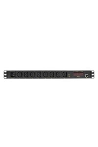 LogiLink PDU8P01 napěťová distribuční jednotka (PDU) 8 AC zásuvky / AC zásuvek 1U Černá Obrázok pre LogiLink PDU8P01 napěťová distribuční jednotka (PDU) 8 AC zásuvky / AC zásuvek 1U Černá