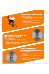 NORTON PRZECINARKA JEZDNA CS 502 13KM (9,6 kW) 500mm + 2xTARCZA Obrázok pre NORTON PRZECINARKA JEZDNA CS 502 13KM (9,6 kW) 500mm + 2xTARCZA