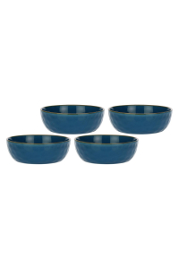 Obrázok pre Set of 4 Concerto Blu Avio Salad Bowls - Navy Blue, 20 cm