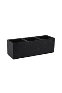 Obrázok pre FLOWERPOT PLASTIC KARO 90X30X30CM BLACK