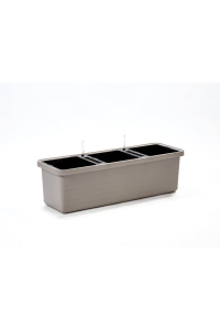 URBALIVE BERBERIS TRIO Donica samonawadniająca 117 x 39 cm, jasnoszary Obrázok pre URBALIVE BERBERIS TRIO Donica samonawadniająca 117 x 39 cm, jasnoszary