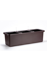 URBALIVE BERBERIS TRIO Donica samonawadniająca 117 x 39 cm, brązowy Obrázok pre URBALIVE BERBERIS TRIO Donica samonawadniająca 117 x 39 cm, brązowy