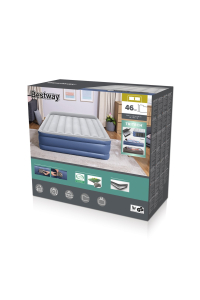 Bestway 67630 / 23 vzduchová matrace Dvojitá matrace Modrá, Bílá Unisex Obrázok pre Bestway 67630 / 23 vzduchová matrace Dvojitá matrace Modrá, Bílá Unisex