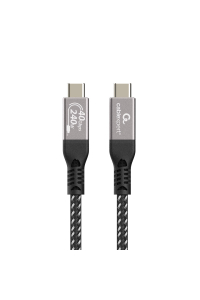 Obrázok pre Gembird CCBP-USB4-CMCM240-0.3M Prémiový nabíjecí a datový kabel USB4 typu C, 40 Gb/s, 240 W, 0.3 m