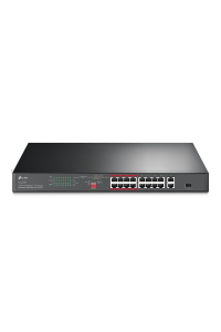 Obrázok pre TP-Link TL-SL1218P síťový přepínač Nespravované Gigabit Ethernet (10/100/1000) Podpora napájení po Ethernetu (PoE) 1U Černá