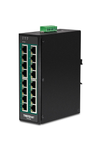 Obrázok pre Trendnet TI-PG160 síťový přepínač Nespravované Gigabit Ethernet (10/100/1000) Podpora napájení po Ethernetu (PoE) Černá