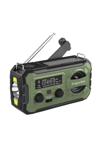 Obrázok pre Radio solarne, przenośne radio awaryjne SOS, powerbank 10000mAh, latarka, dynamo, Kruger&Matz