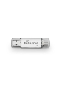 Obrázok pre MediaRange MR941-1 USB paměť 1 TB USB Type-A / USB Type-C 3.2 Gen 1 (3.1 Gen 1) Stříbrná