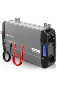Qoltec Przetwornica napięcia Pure Sine Wave | 12V na 230V | 2500/5000W | LCD | USB | USB-C | Kompatybilna z LiFePO4 GEL AGM Obrázok pre Qoltec Przetwornica napięcia Pure Sine Wave | 12V na 230V | 2500/5000W | LCD | USB | USB-C | Kompatybilna z LiFePO4 GEL AGM