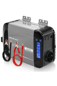 Qoltec 52687 Měnič s čistou sinusoidou | 12V až 230V | 300/600W | LCD | USB | USC-C | Kompatibilní s LiFePO4 GEL AGM bateriemi Obrázok pre Qoltec 52687 Měnič s čistou sinusoidou | 12V až 230V | 300/600W | LCD | USB | USC-C | Kompatibilní s LiFePO4 GEL AGM bateriemi