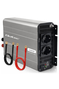 Qoltec Przetwornica napięcia MS Wave | 12V na 230V | 2000/4000W | USB | Kompatybilna z LiFePO4 GEL AGM Obrázok pre Qoltec Przetwornica napięcia MS Wave | 12V na 230V | 2000/4000W | USB | Kompatybilna z LiFePO4 GEL AGM